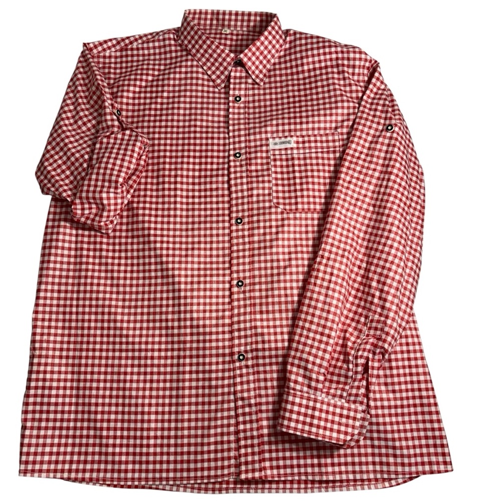 LEDERHOSEN4U Men's Red White Check‎ Shirt Size 3XL Oktoberfest Halloween German